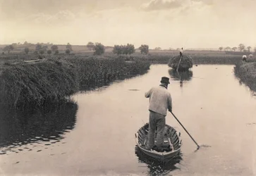 Quartier du foin des marais, Vie et paysage sur les Norfolk Broads, vers 1886