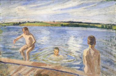 Garçons se baignant