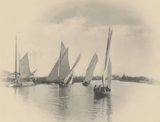 Match de voile à Horning, 1885 (photo)