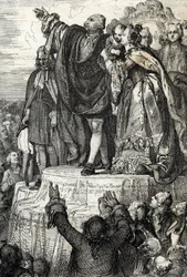 Célébration de la première Fête de la Fédération le 14 juillet 1790 sur l