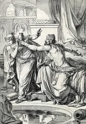 La princesse gépide Rosamonde (morte en 572) et son amant, meurtrier de son époux le roi Alboïn, s