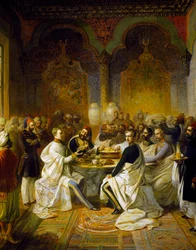 Maximilien de Habsbourg et son frère Carlo Ludovico invités à un banquet à Smyrne par Halim Pacha