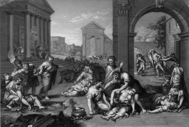 Alors le Seigneur envoya une peste sur Israël