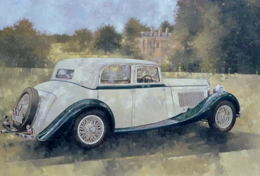 La Bentley Verte et Blanche à Althorp