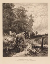 Le troupeau de retour, vers 1885