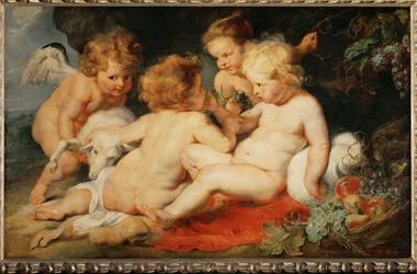 Enfant Jésus avec saint Jean et deux anges
