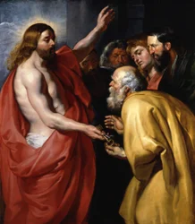 Le Christ remet à saint Pierre les clés du ciel