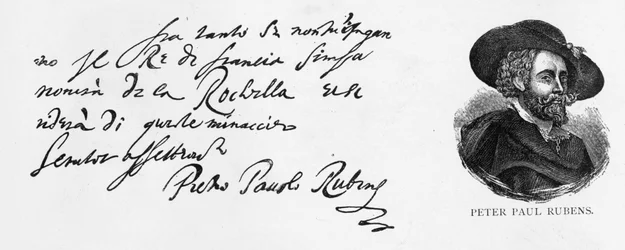 Écriture et signature de Rubens, extraites d