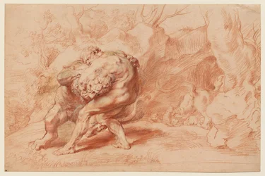 Hercule étranglant le lion de Némée
