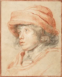 Le fils de Rubens, Nicolaas, portant un bonnet en feutre rouge, 1625-1627