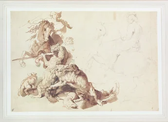 Esquisse pour une chasse au loup