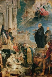 Saint François Xavier bénissant les malades