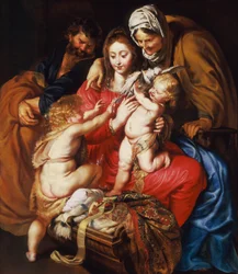 La Sainte Famille avec Sainte Élisabeth, Saint Jean et une colombe, vers 1609