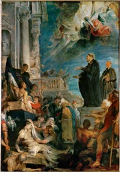 Les miracles de saint François Xavier (peinture sur bois)