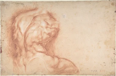 La Vierge adorée par les saints (recto) ; Étude du Torse du Belvédère (verso)