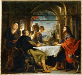 Le dîner à Emmaüs (peinture sur toile)