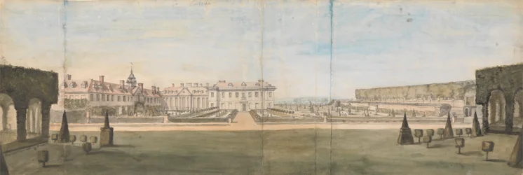 Vue du jardin et de la maison à Upper Winchendon, Buckinghamshire