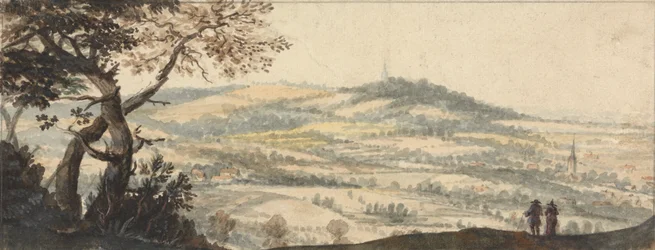 Paysage avec deux figures au premier plan