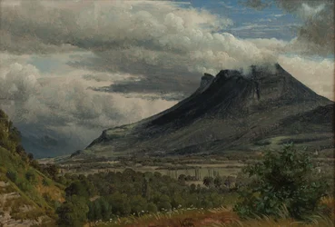 Le massif de la Granier, vue prise de la Cluse de Chambéry 1850