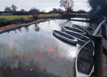 Barcombe Mills, Sussex, 2007 (huile sur toile)