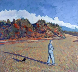 Ombre sur la plage, 2000 (huile sur toile)