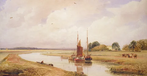 Langrick Ferry sur la rivière Witham près de Boston, Lincolnshire