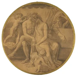 Le mariage de Pélée et Thétis. Carton pour les peintures de plafond de la Glyptothèque de Munich