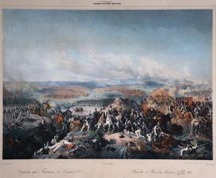 Guerre Napoléonienne - Campagne de Russie de 1812 : la bataille de Borodino (ou bataille de la Moskova) entre la France et la Russie, le 7 septembre 1812