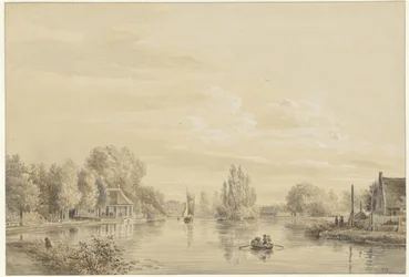 Vue de la Vecht vers la propriété Slotzigt