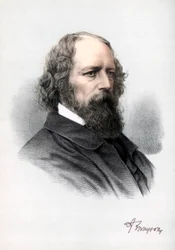 Alfred Tennyson, 1er Baron Tennyson, poète anglais, vers 1890