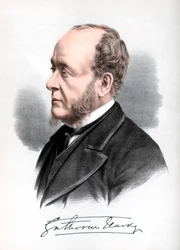 Gathorne Hardy, 1er comte de Cranbrook, homme politique conservateur britannique, vers 1890