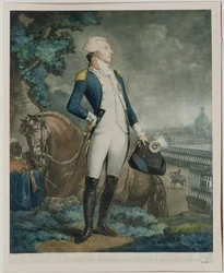 Portrait du marquis de La Fayette (1757-1834), commandant de la Garde nationale, 1790