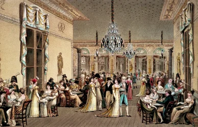 Le Grand Salon du Café Frascati. Lithographie par Philibert-Louis Debucourt (1755-1832)