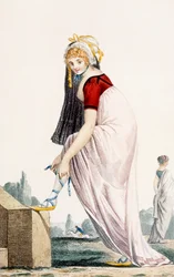 Jeune femme en tenue d