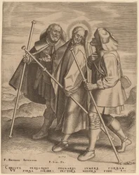 Le Christ et ses disciples en route pour Emmaüs