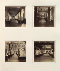 Vues de la Cour de Sculpture Grecque incluant le Buste de Minerve, vers 1859