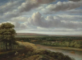 Paysage boisé étendu, années 1670