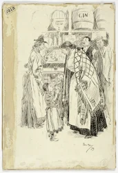 Londres East End : Croquis dans un bar à gin de l