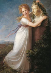Ida ornant le buste de sa mère