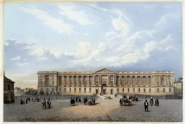 Colonnade du Louvre - dans "Promenade dans Paris et ses environs", conçu par Jacottet et Benoist, vers 1840