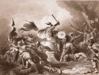 La Bataille de Hastings, gravée par A.H. Payne