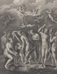 Héra, Aphrodite et Athéna se préparant pour le concours de beauté avant P..., vers 1729-40