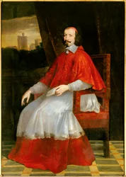 Portrait en pied du Cardinal Jules Mazarin (Giulio Raimondo Mazzarino ou Mazarino) (1602-1661)
