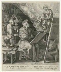 Saint Luc peint Marie avec l