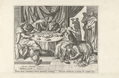Christ oint par Marie Madeleine (Six scènes avec Christ et des femmes des évangiles, titre de la série)