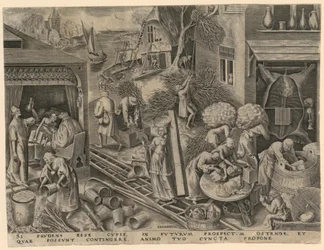 Prudence (Prudentia), planche 5 de la série «Les sept vertus»