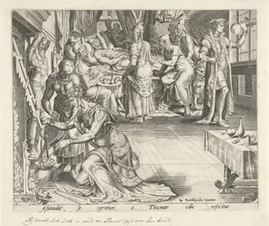 Tamar cuisine pour Amnon (Histoire de Tamar et Amnon)