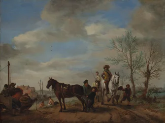 Un homme et une femme à cheval, vers 1653-54