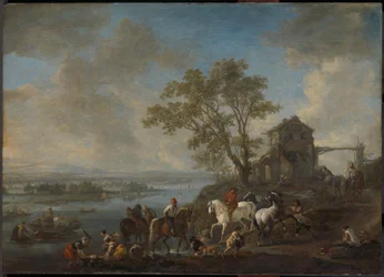 Étang à chevaux sur une rivière