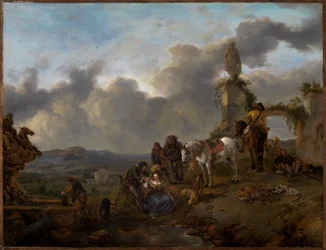 Groupe de chasse au repos